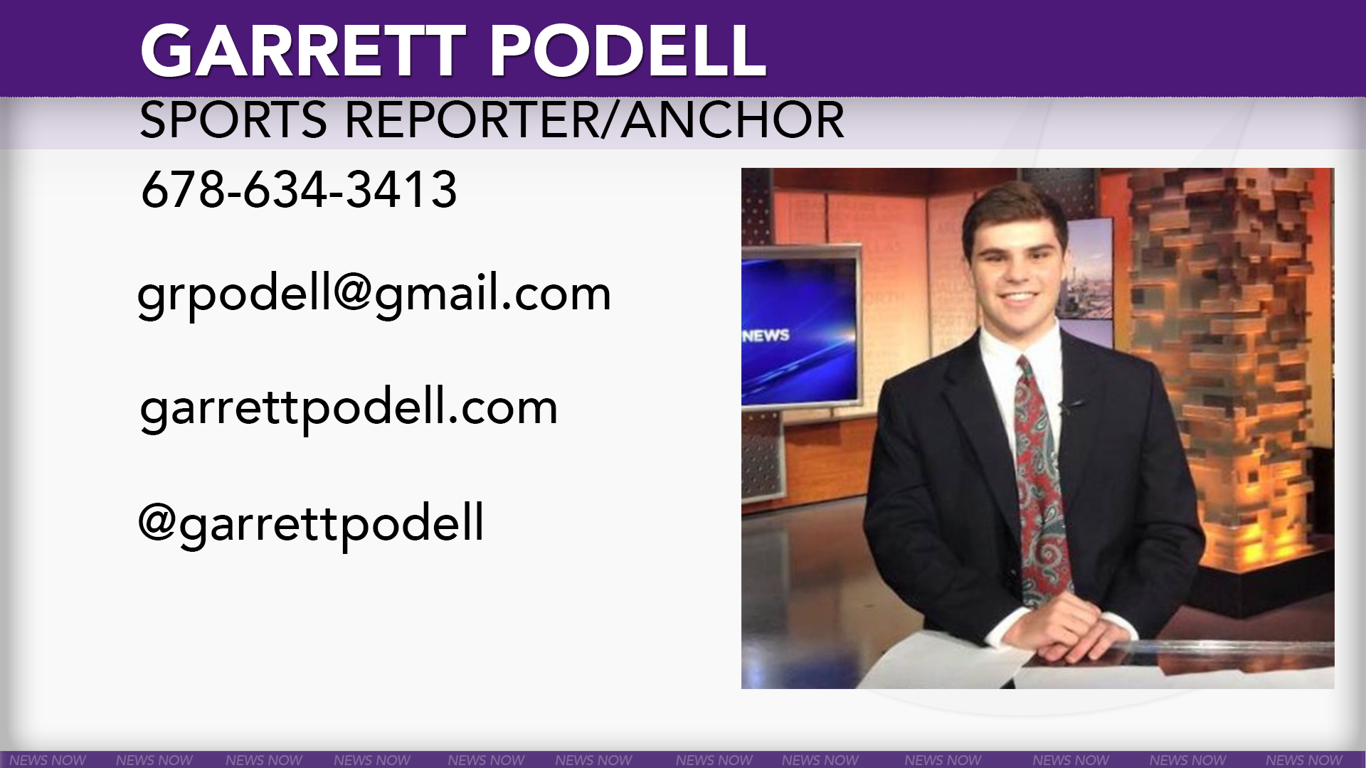 Garrett Podell Sports Broadcasting Reel